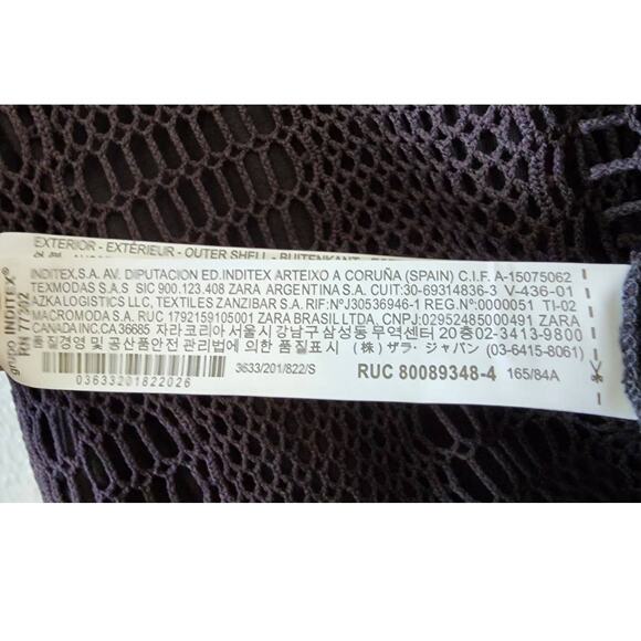 Zara Dark Gray Knit Top Tank Shirt Blouse Small - Picture 5 of 8